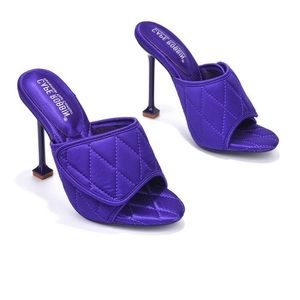 #37 Cape Robbin Purple Quilted Heels NEW